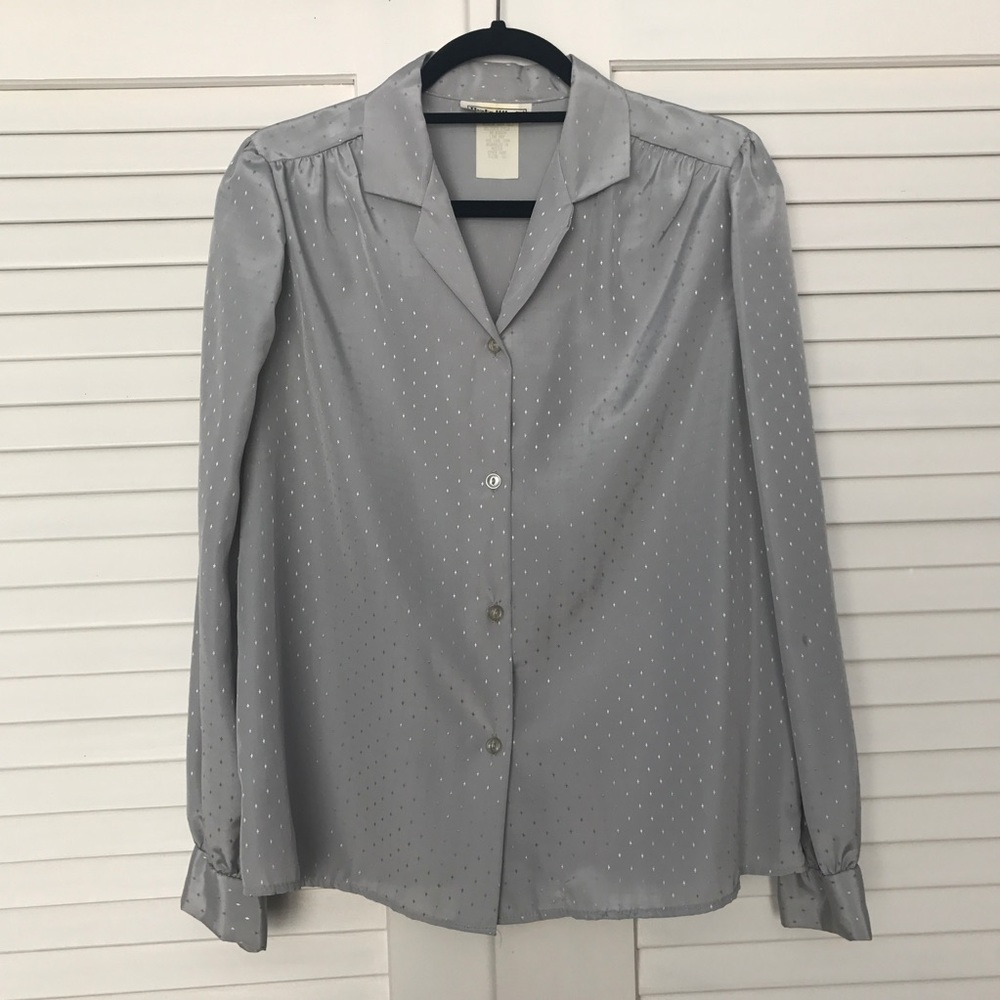 VINTAGE Silver Blouse